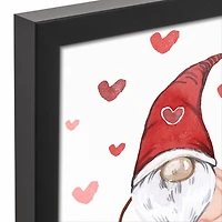 Gnome Cupid 13.73" x 13.73" Black Framed Canvas