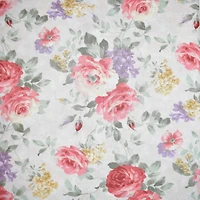 Darice® Cream Rose Floral Cotton Fabric