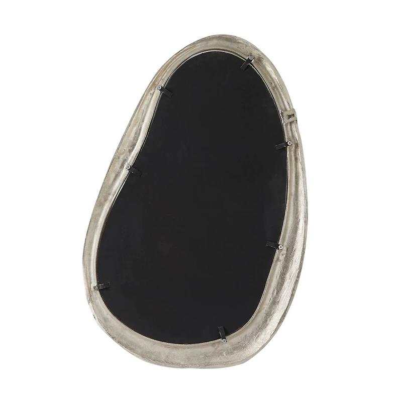 Silver Contemporary Wall Mirror, 23" x 2" x 35"