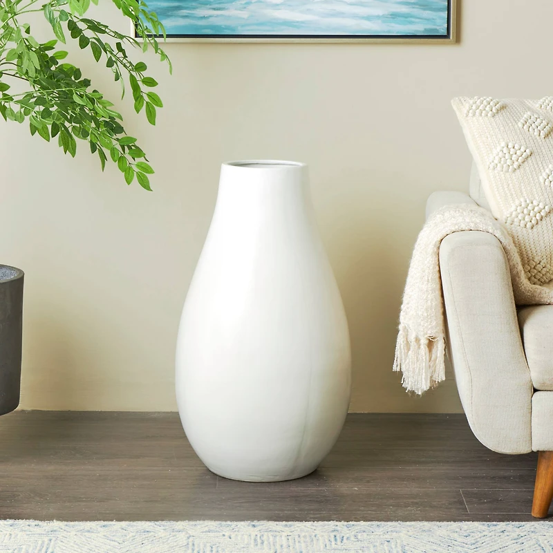27.5" Ceramic Minimalistic Floor Vase