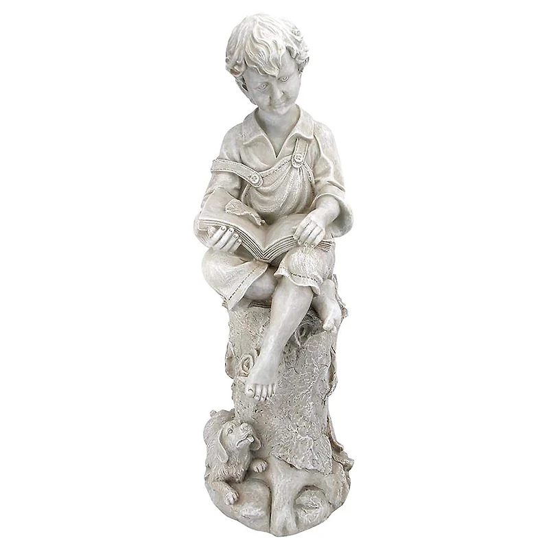 Design Toscano 34.5" Sebastian the Reading Child Garden Statue