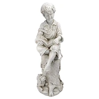 Design Toscano 34.5" Sebastian the Reading Child Garden Statue