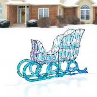 26" 3D Iridescent Sleigh with 105 Cool White UL LED Lights