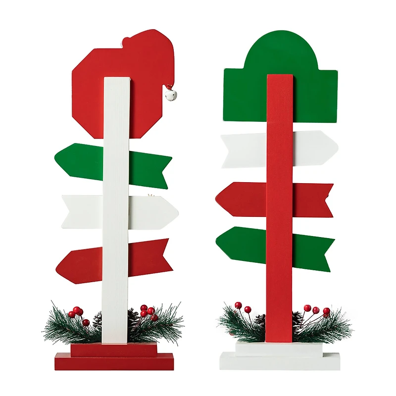 Glitzhome® 16.5" Christmas Sign Table Décor Set