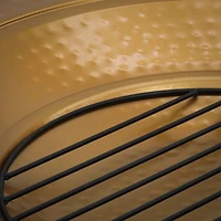 33" Hammered Copper Fire Pit with Stand & Screen