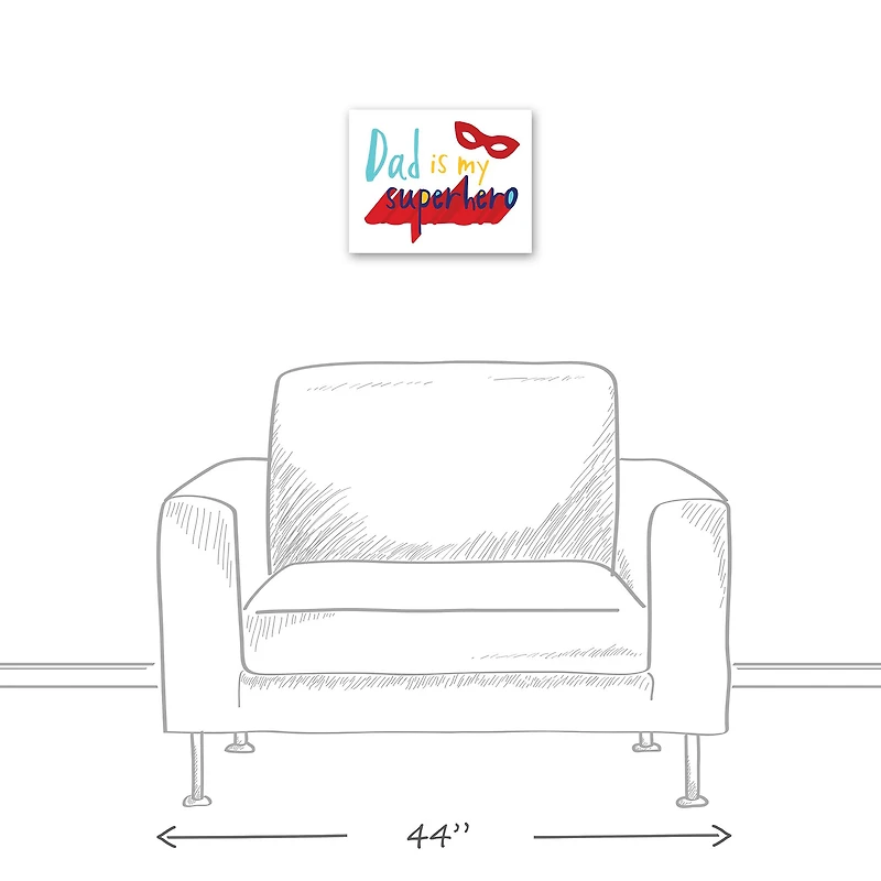 Dad Is My Superhero Canvas Wall Art