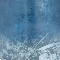 Blue Glass Coastal Vase, 14" x 10" x 10"