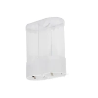 Mind Reader White Double-Tube Top Fill Disposable Cup Dispenser
