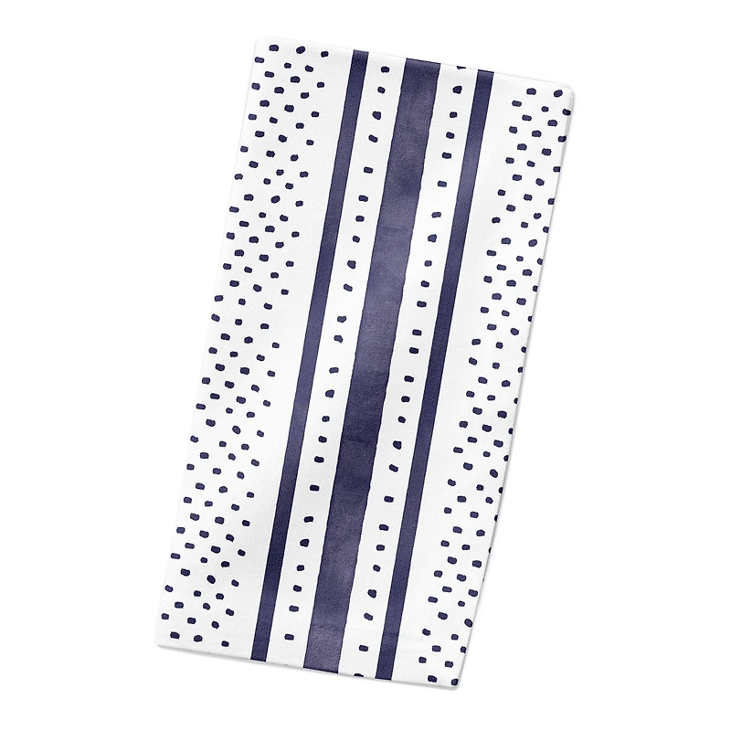 Stripes and Polka Dots 10" x 10" Poly Twill Napkin