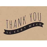 JAM Paper Rustic Blank Thank You Cards Set, 36ct.