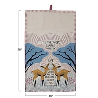 Hello Honey® It Is the Sweet Simple Things Deer Cotton Slub Tea Towel