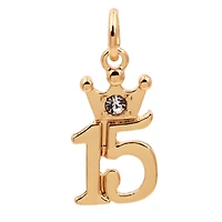 14K Gold Plated Crown 15 Charm by Bead Landing™