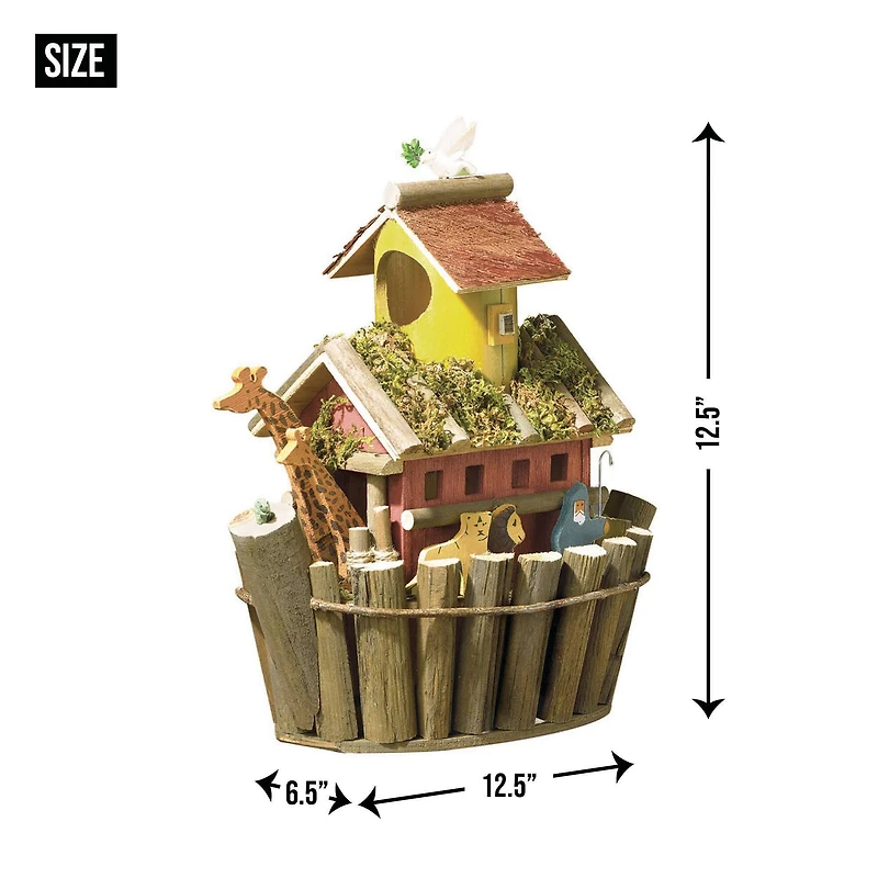12.5" Noah's Ark Birdhouse