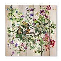 Designart - Tropical Birds With On Blooming Tree