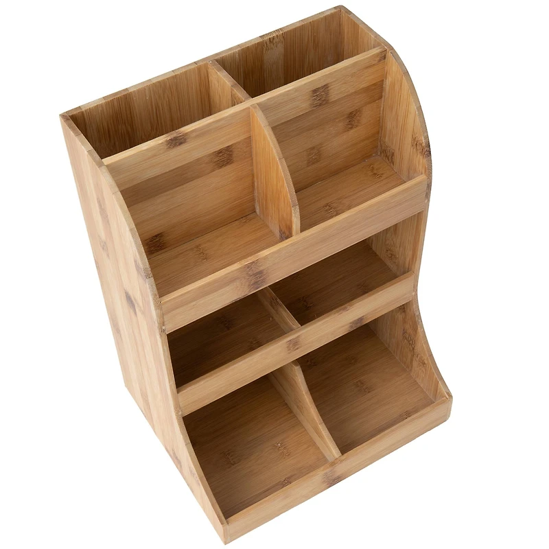 Mind Reader 8-Section Bamboo Organizer
