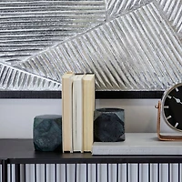 CosmoLiving by Cosmopolitan 4" Geometric Marble Block Bookend Set