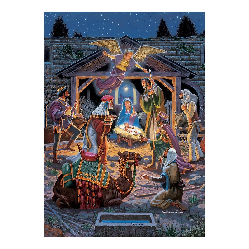Holy Night 500 Piece Holiday Glitter Puzzle