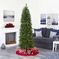 6.5ft. Unlit Slim Green Mountain Pine Artificial Christmas Tree