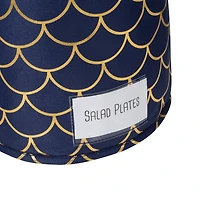 Honey Can Do Golden Scallop Round Dinnerware Storage Box Set