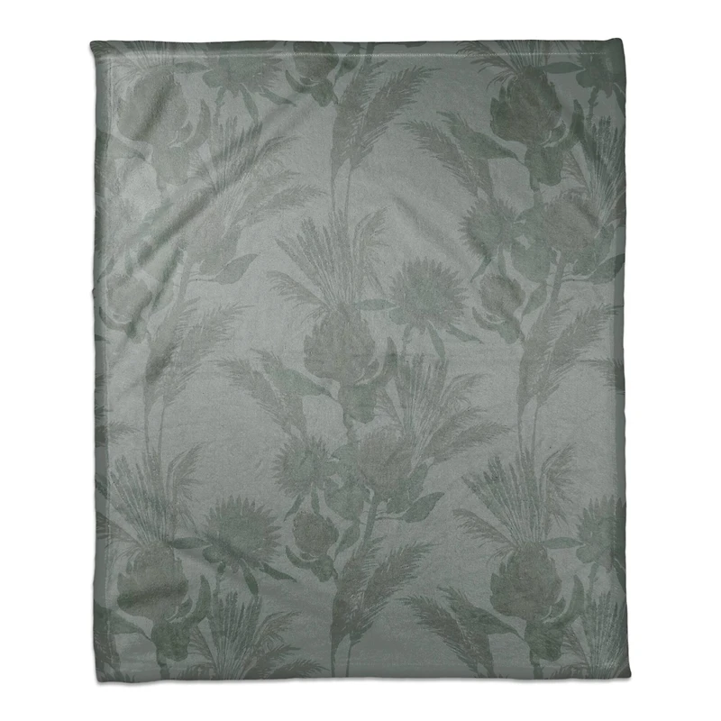 Tones Protea Blooms Coral Fleece Blanket