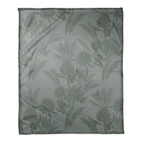 Tones Protea Blooms Coral Fleece Blanket