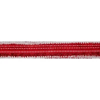1.5" x 30ft. Red Tinsel Stripes Wired Ribbon by Celebrate It®