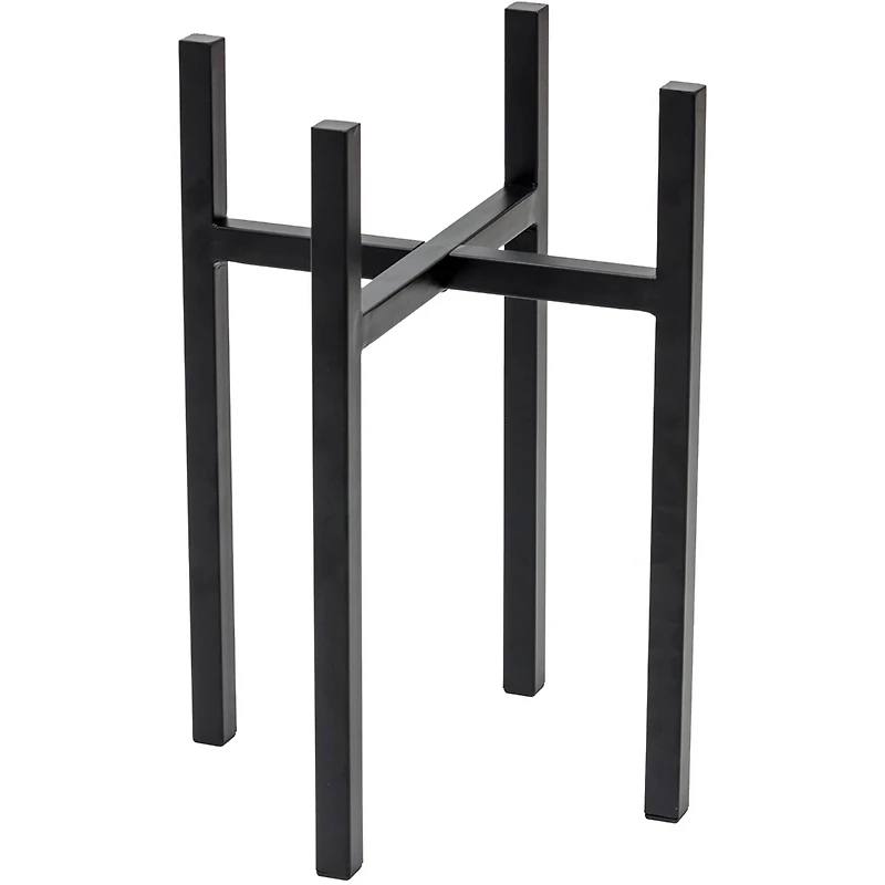 Sorbus 10" Black Mid Century Style Plant Stand