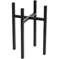 Sorbus 10" Black Mid Century Style Plant Stand