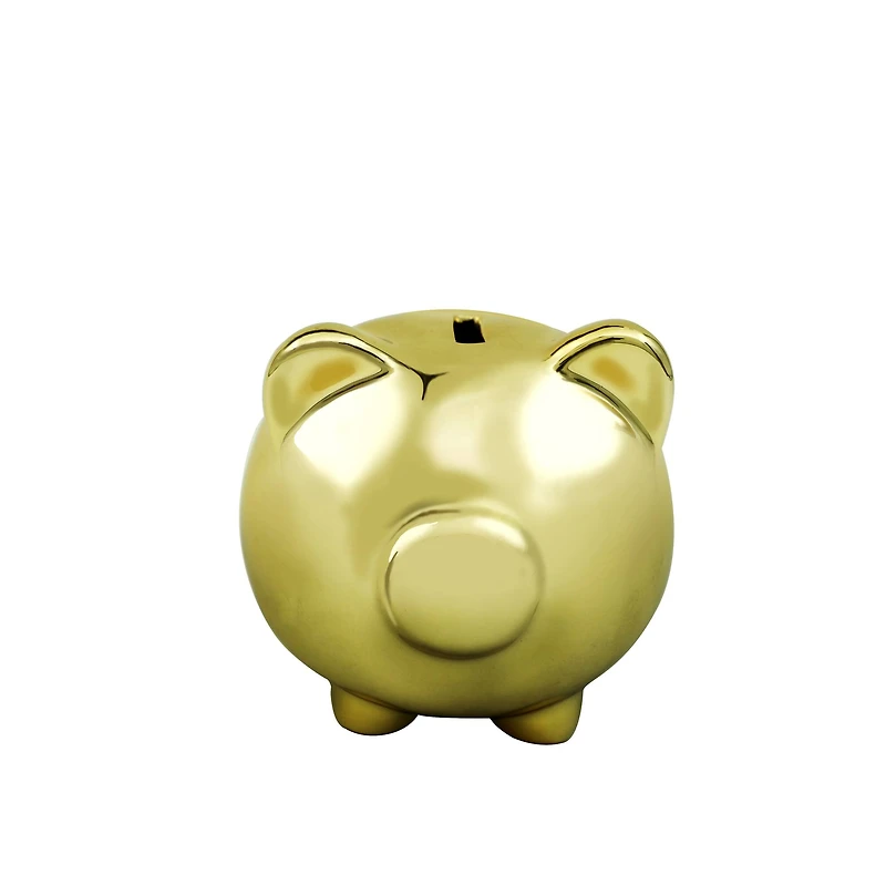 4.75" Gold Ceramic Piggy Bank by Ashland®