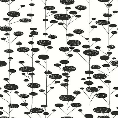 RoomMates Retro Trees Peel & Stick Wallpaper