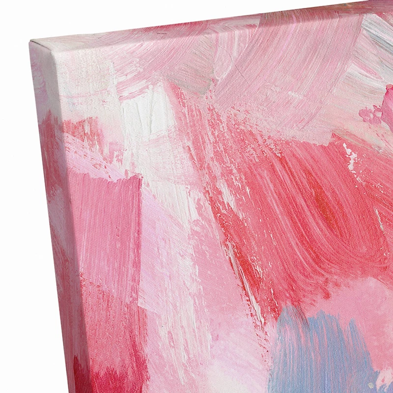 Abstact Painterly Pink 16" x 20" Canvas Wall Art