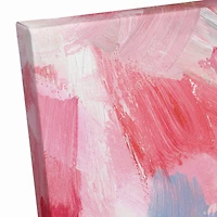 Abstact Painterly Pink 16" x 20" Canvas Wall Art