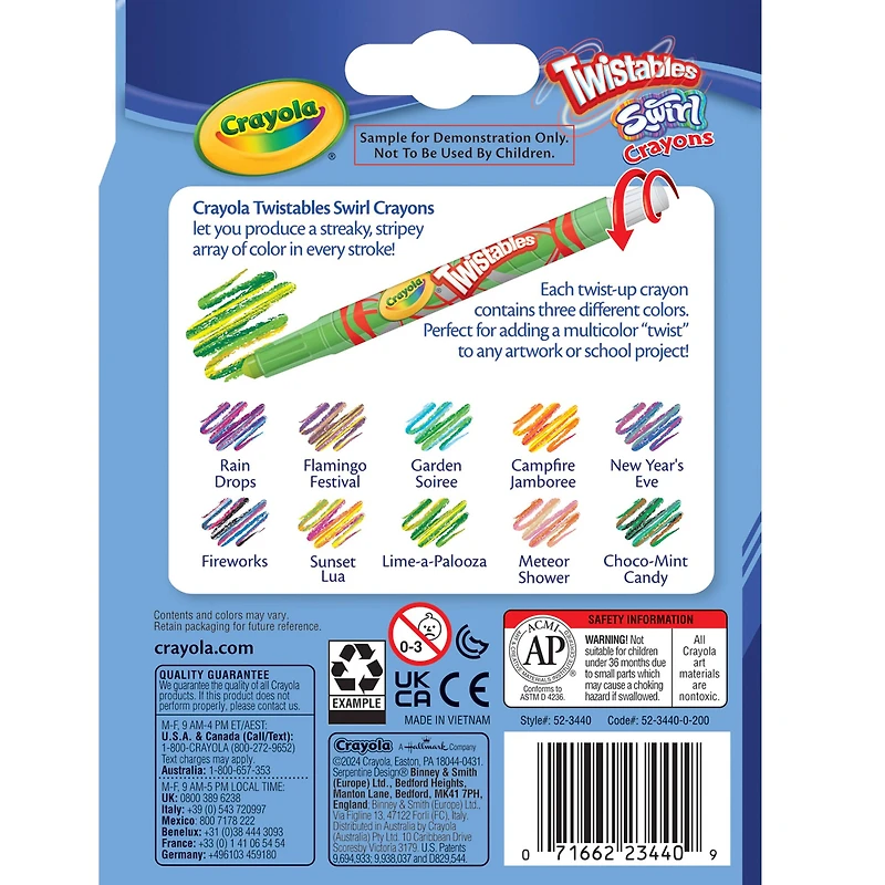 Crayola® SWIRL Mini Twistable Crayons, 6 Packs of 10