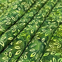 Feldman Premium Indonesian Batik Green Leaves Fabric