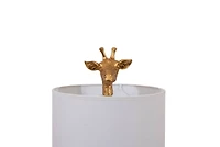 Hello Honey® 27.8" Gold Giraffe Lamp with Linen Shade