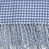DII® Stonewash Blue & White Waffle Knit Throw
