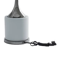 Grey Metal Traditional Table Lamp, 24" x 15" x 15"