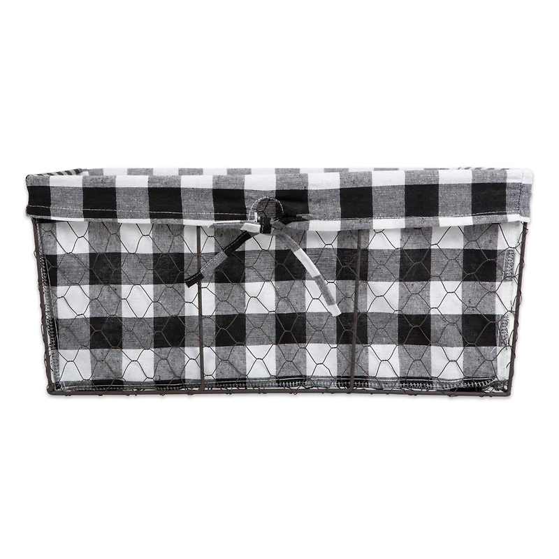 DII® Black & White Checkered Chicken Wire Basket 5 Piece Set