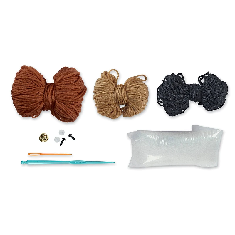 6 Pack: Intermediate Highland Cow Amigurumi Crochet Kit by Loops & Threads®