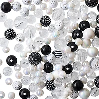 Mixed Black, Clear & White Craft Beads By Bead Landing™