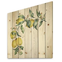 Designart - Branch of Yellow Lemons and Leaves II