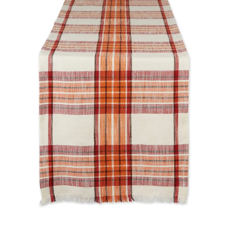 DII® 108" Pumpkin Spice Plaid Table Runner