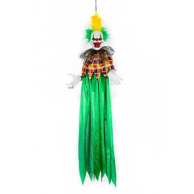 39" Halloween Sound Activated Hanging Animated Clown