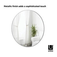 Umbra 34" Chrome Hubba Round Wall Mirror