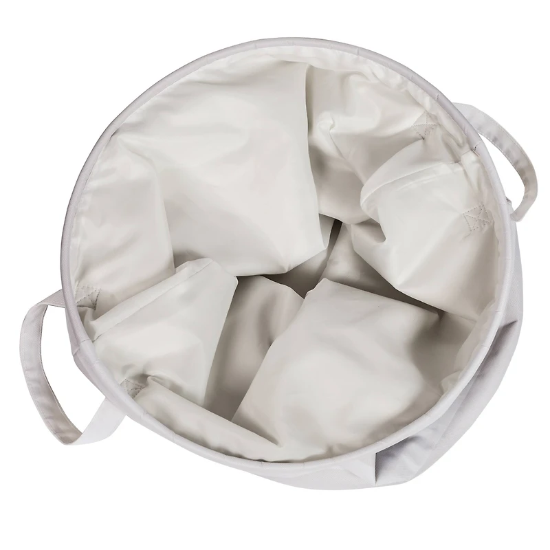 Honey Can Do 20" Gray Stripe Kids Hamper