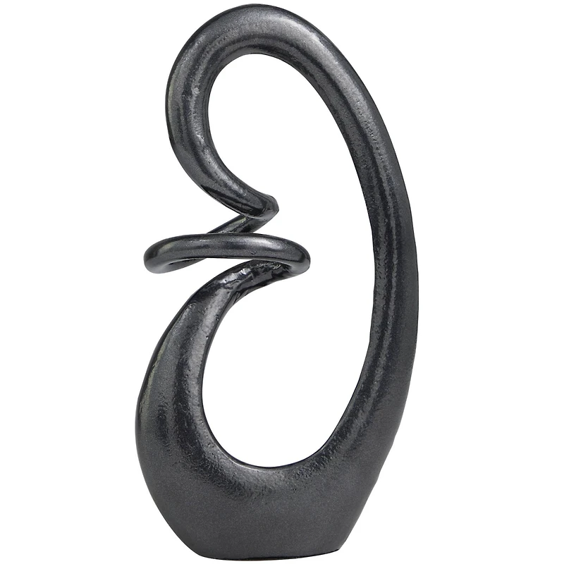 13" Contemporary Swirl Aluminum Sculpture