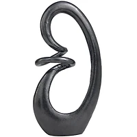 13" Contemporary Swirl Aluminum Sculpture