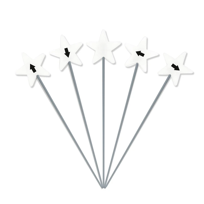 Dritz® White Star Flat Head Pins With Numbers & Directional Arrows, 115ct.