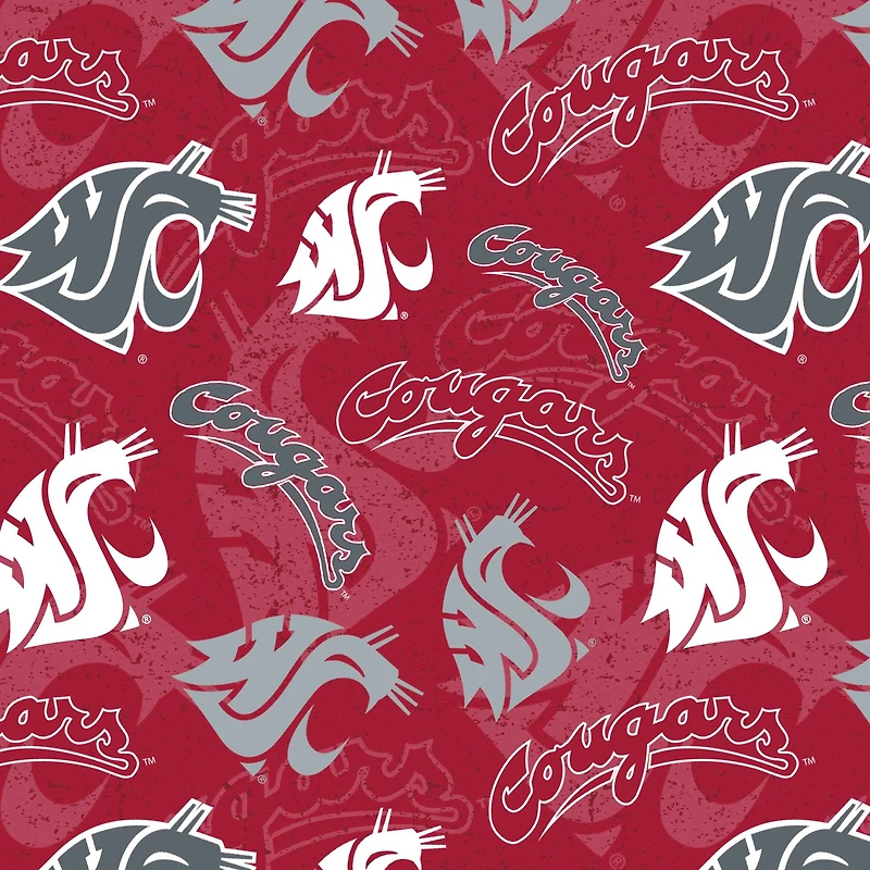 NCAA Washington State University Cougars Cotton Fabric