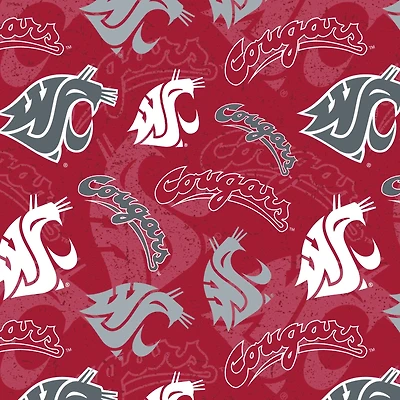 NCAA Washington State University Cougars Cotton Fabric